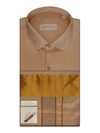 Men's Art Silk Biscuit Jacquard Full Sleeves Shirt with 2 1/2