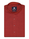 Mens Cotton Red Colour Full Sleeves Mid Length Kurta Style In