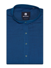 Mens Cotton Teal Colour Full Sleeves Mid Length Kurta Style In