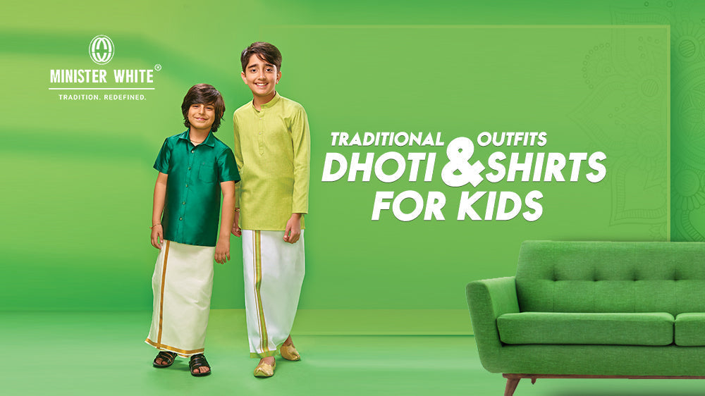 Traditional outfits Dhoti and Shirts for Kids