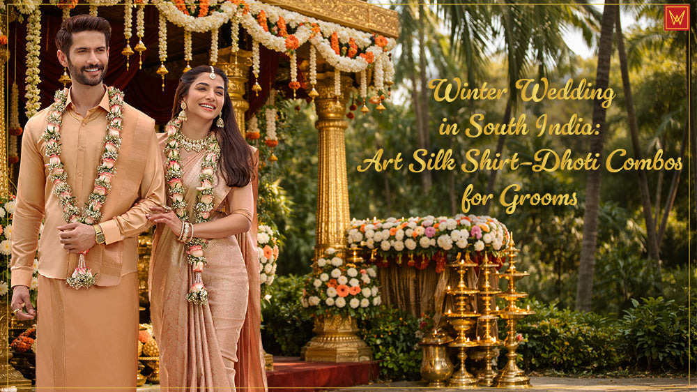 Winter Marriage Attire for South India: Which Art Silk Shirt Dhoti Sets for the Groom are the Best Option