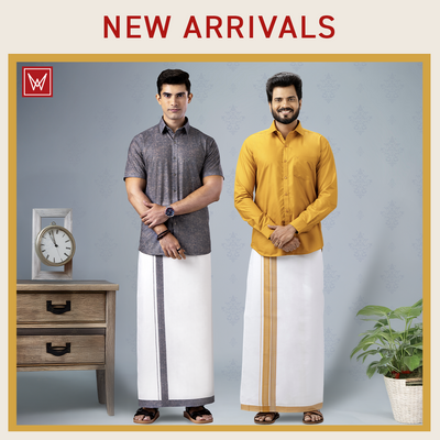 Printed Matching Dhoti and Shirt New arrivals from Minister White 