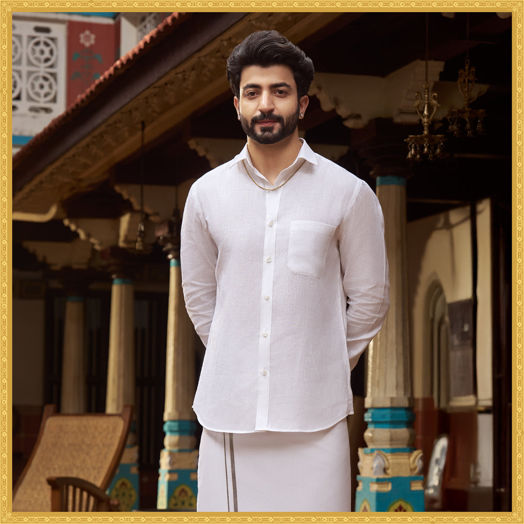 Cotton Linen White Shirts