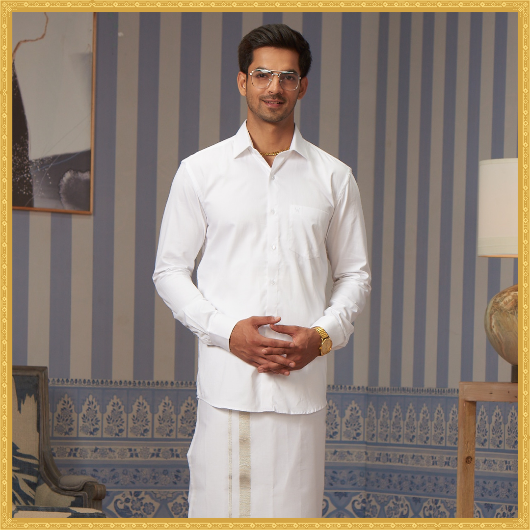 Minister White's Cotton Linen White Shirts Collection