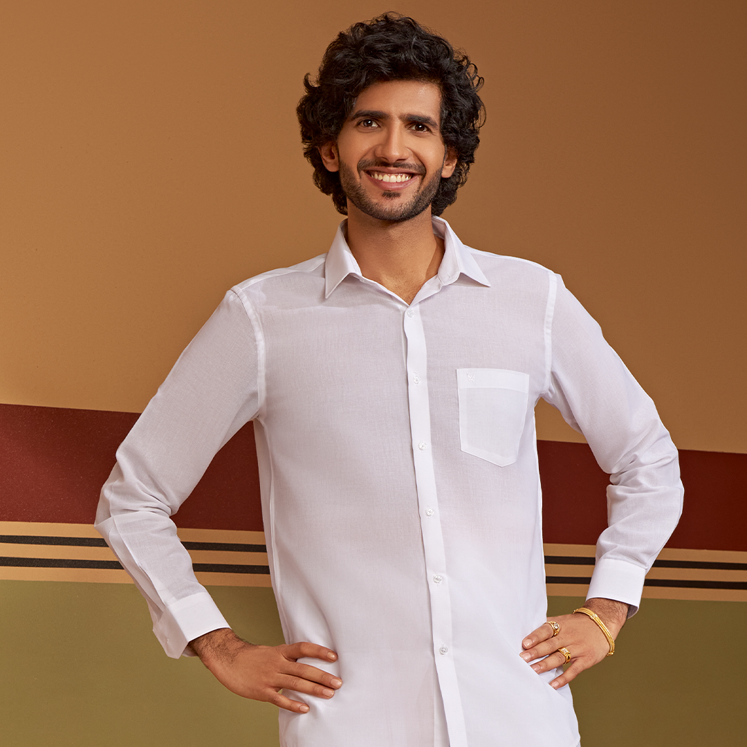 Buy Men s Shirts Online White Colored Wedding Shirts ministerwhite