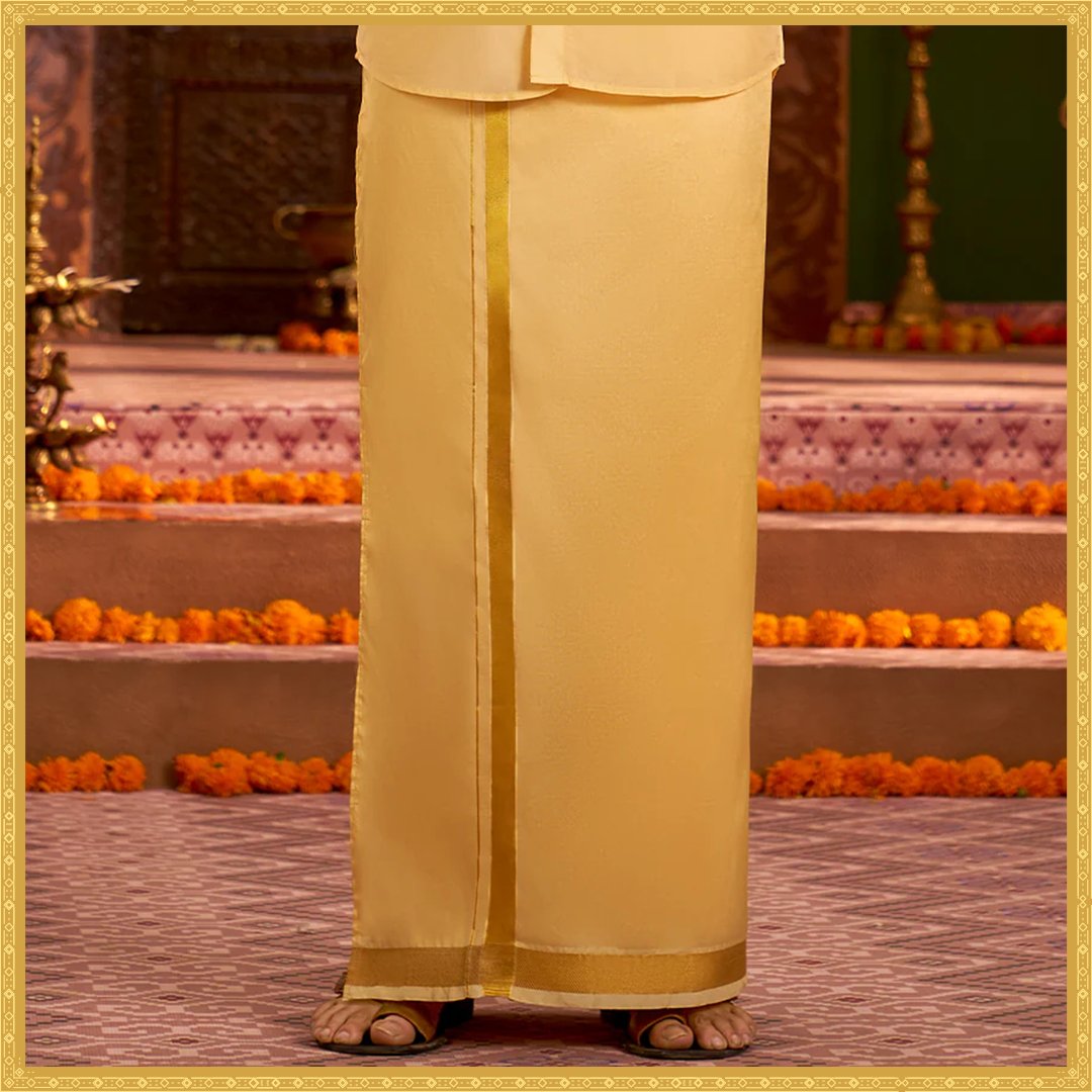 Minister White's Premium Silk Dhoti Collection
