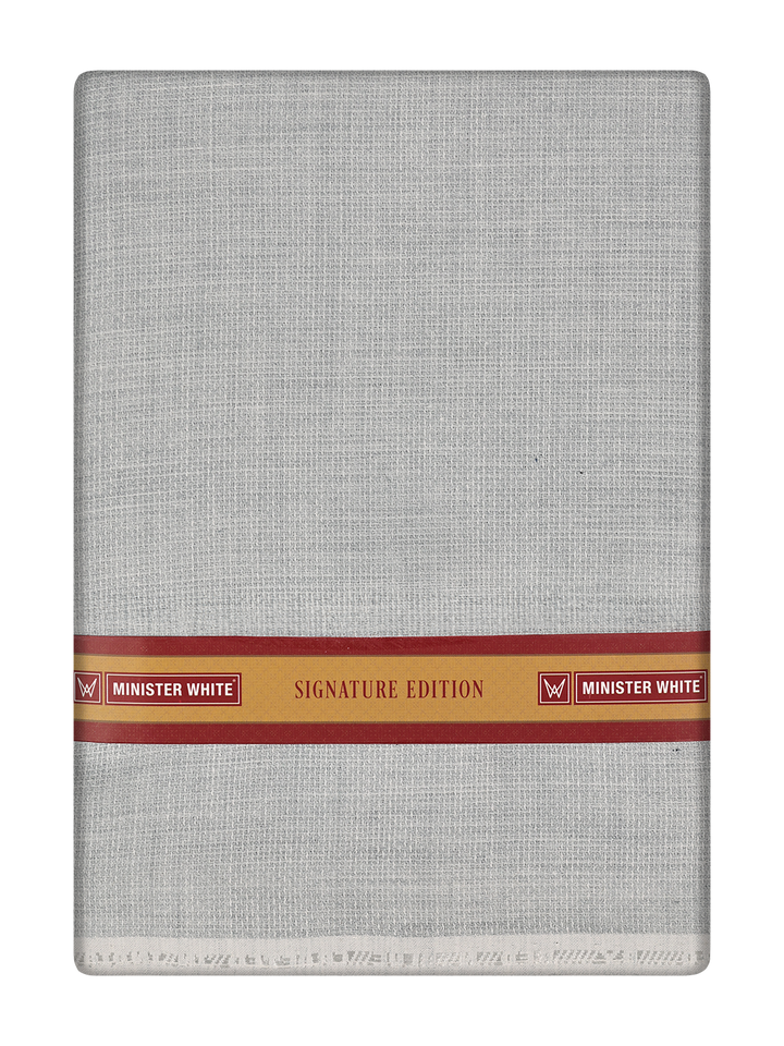 Mens Plain Cotton Linen Grey Color Shirting Linen Leaf