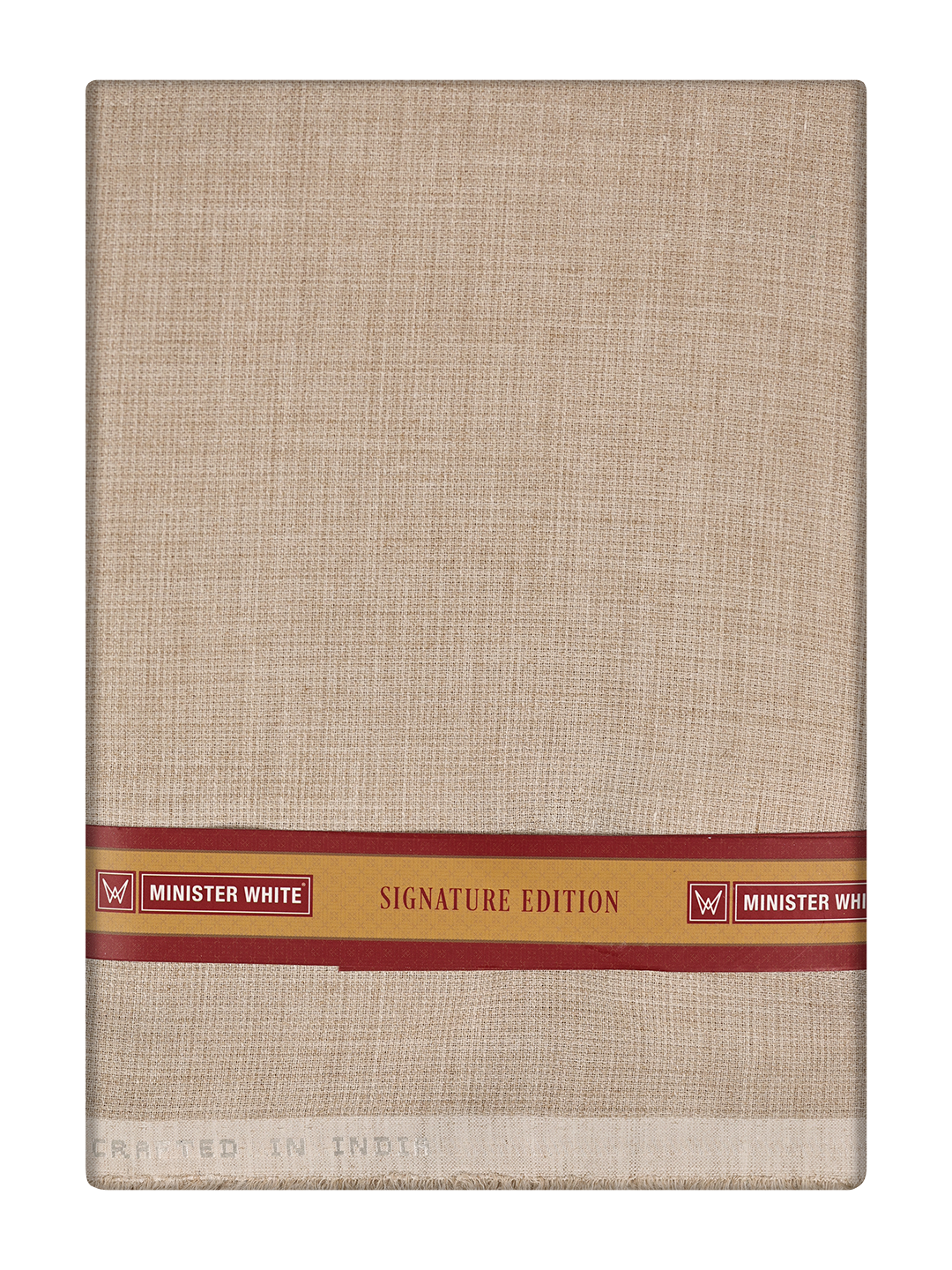 Mens Plain Cotton Linen Cream Color Shirting Linen Leaf