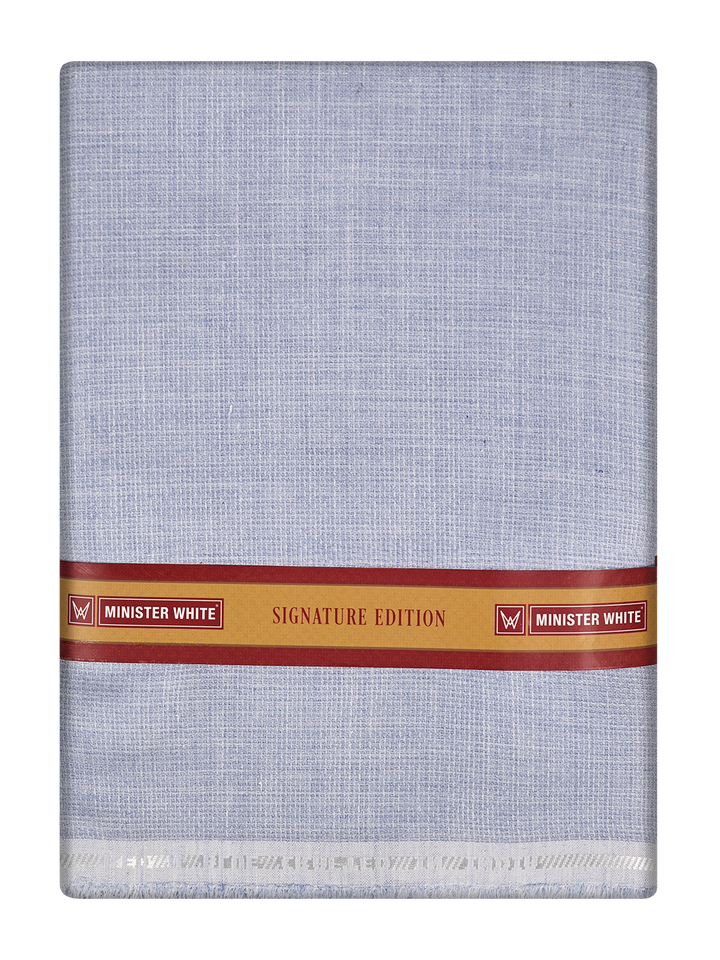 Mens Plain Cotton Linen Blue Color Shirting Linen Leaf