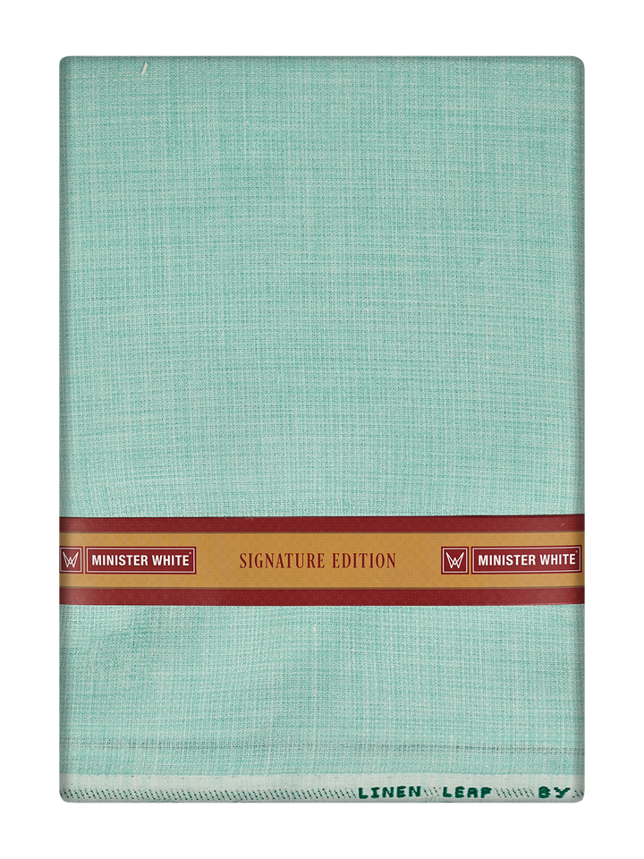 Mens Plain Cotton Linen Sky Blue Color Shirting Linen Leaf