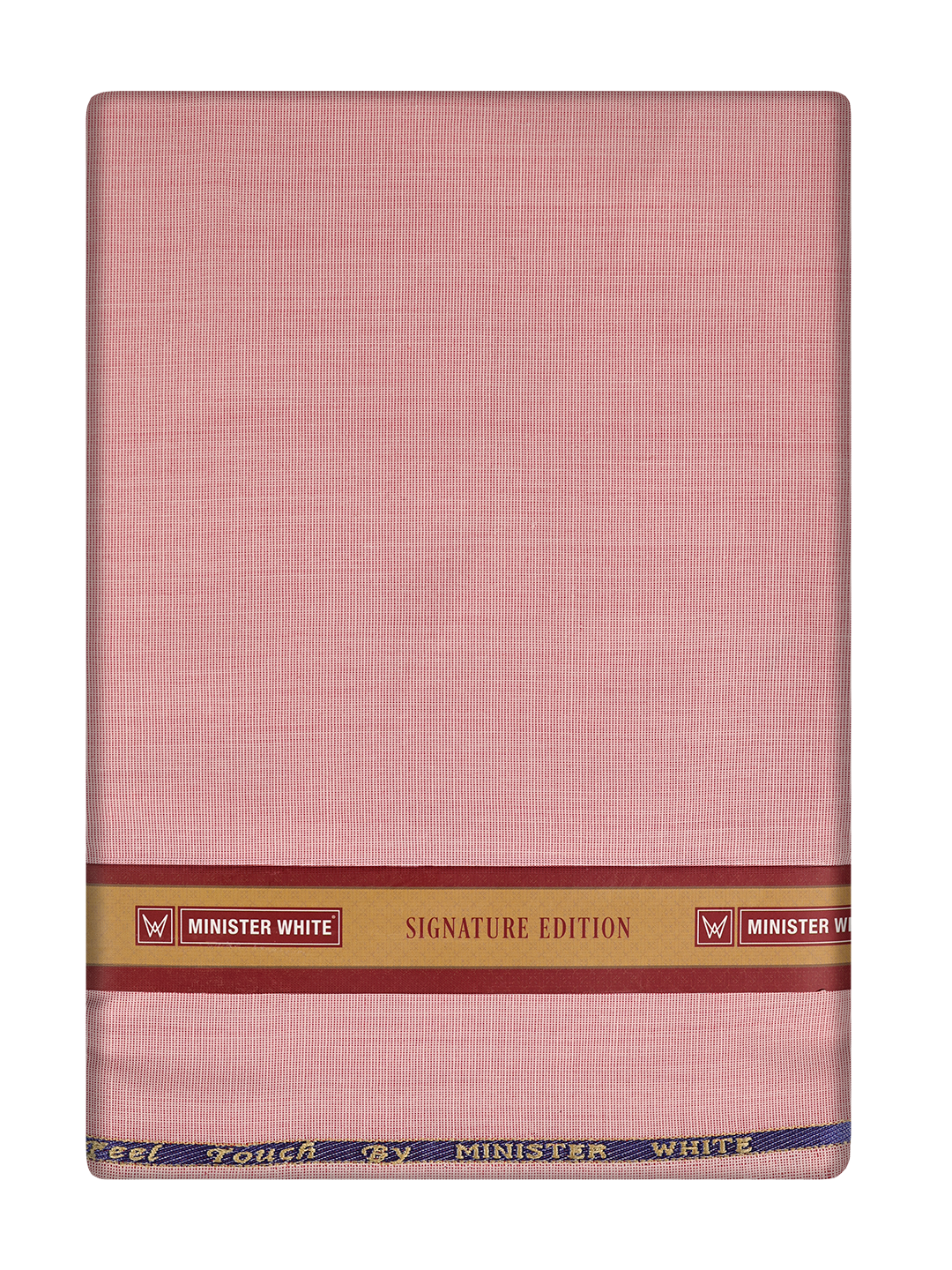 Mens Plain Cotton Blend Peach Color Shirting Feel Touch