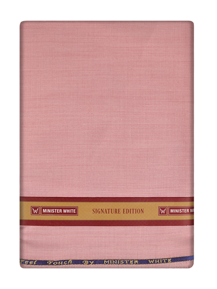 Mens Plain Cotton Blend Peach Color Shirting Feel Touch