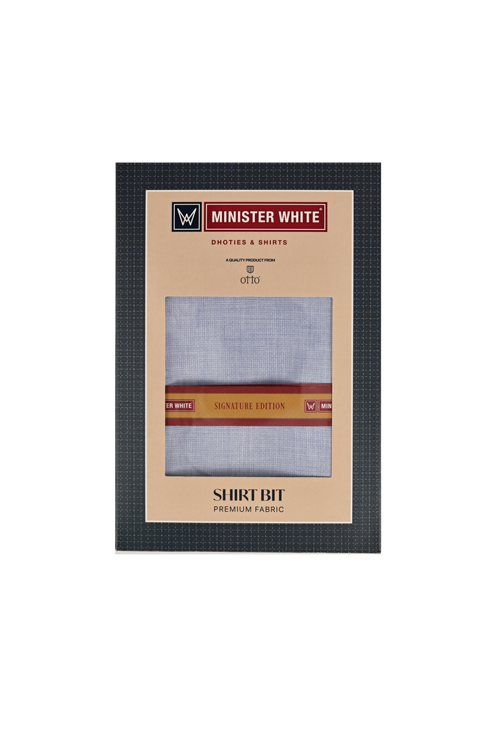 Mens Plain Cotton Linen Blue Color Shirting Linen Leaf