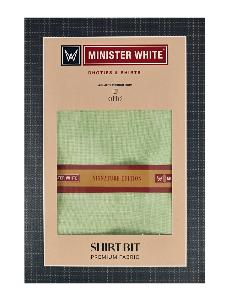 Mens Plain Cotton Linen Lime Green Color Shirting Linen Leaf