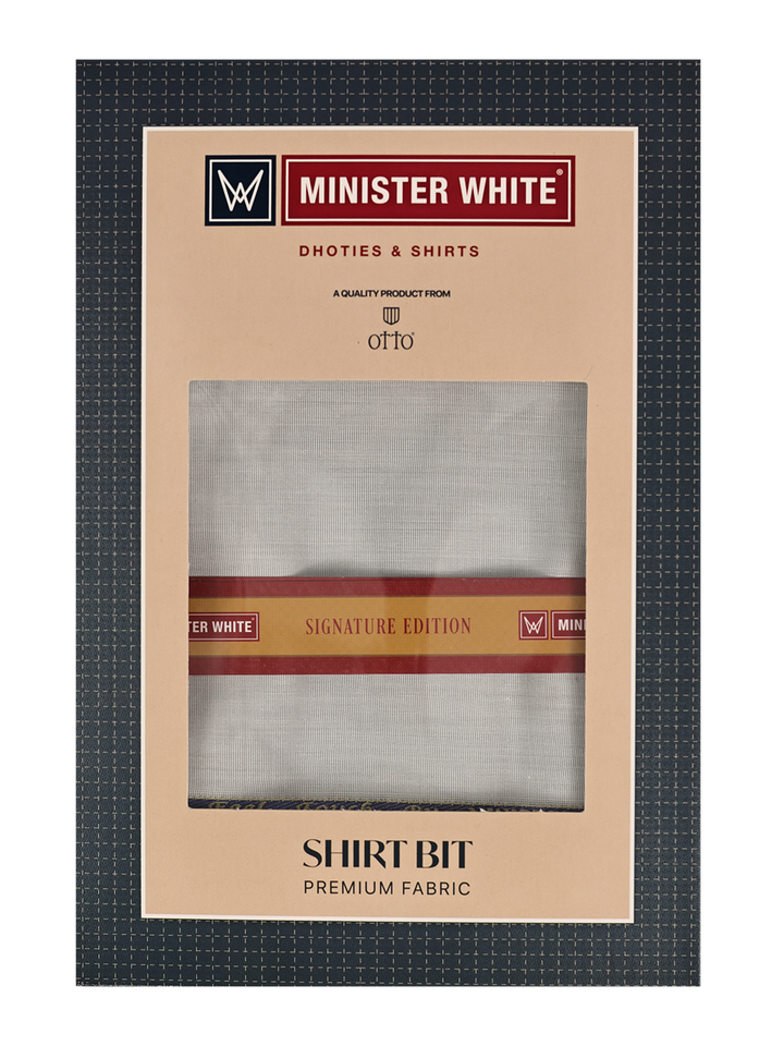 Mens Plain Cotton Linen Grey Color Shirting Linen Leaf
