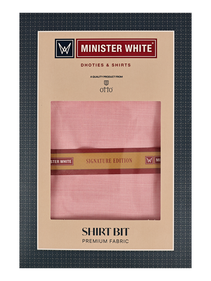 Mens Plain Cotton Blend Pink Color Shirting Feel Touch