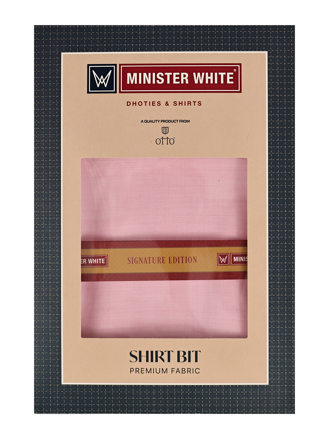 Mens Plain Cotton Blend Peach Color Shirting Feel Touch