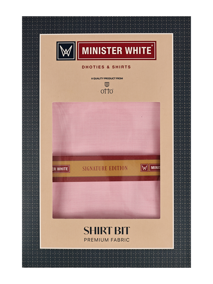 Mens Plain Cotton Blend Peach Color Shirting Feel Touch