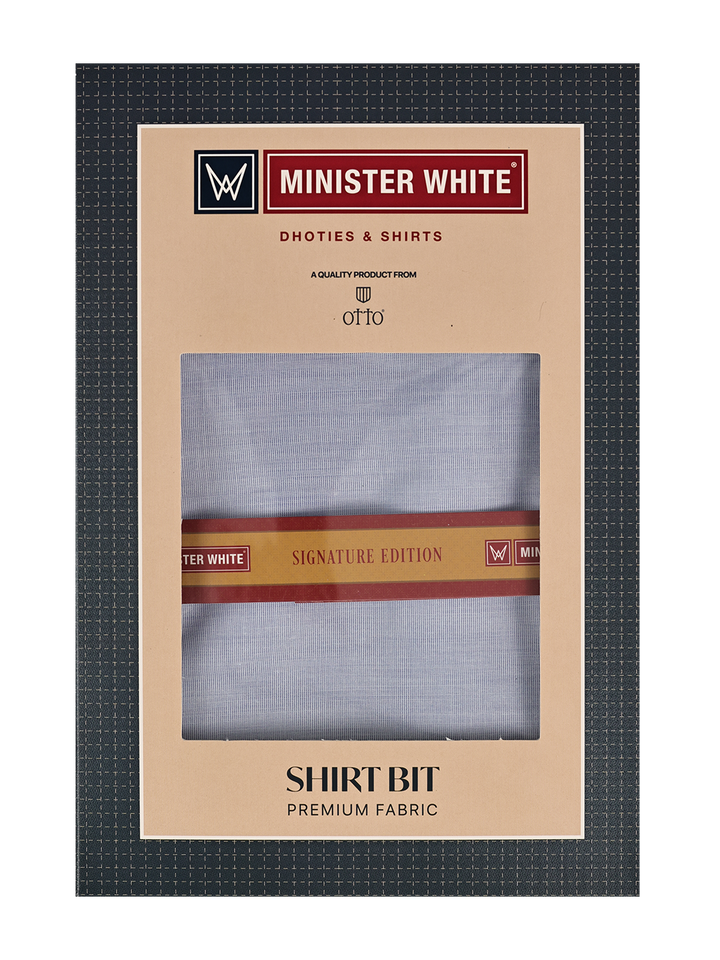 Mens Plain Cotton Blend Blue Color Shirting Feel Touch