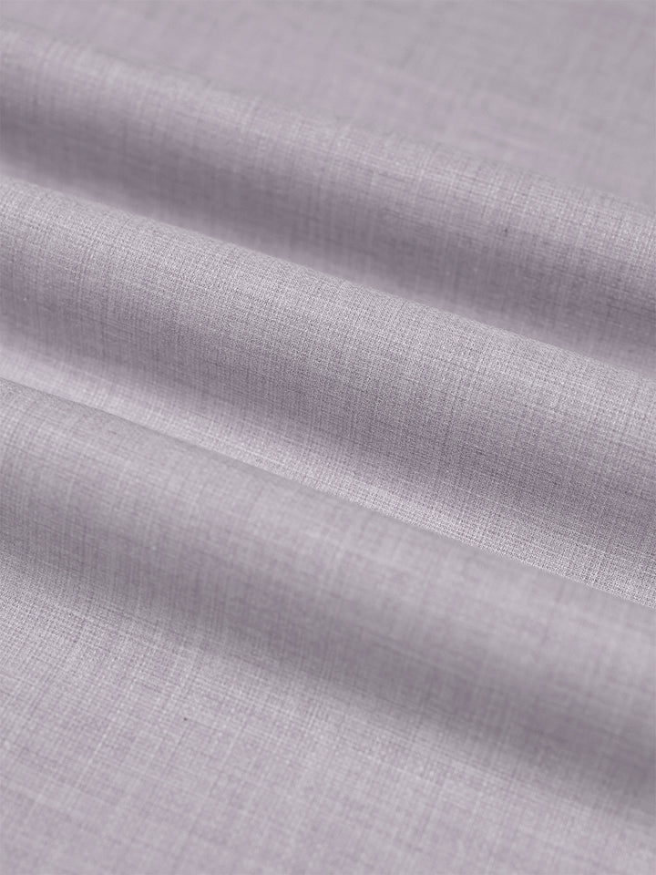 Mens Plain Cotton Blend Light Lavender Color Shirting Feel Touch