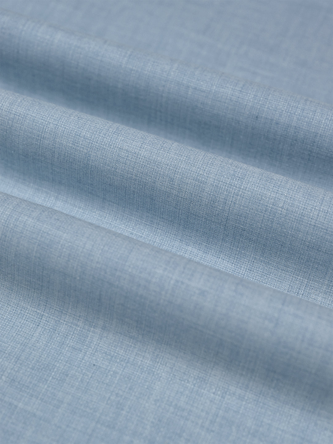 Mens Plain Cotton Blend Blue Color Shirting Feel Touch