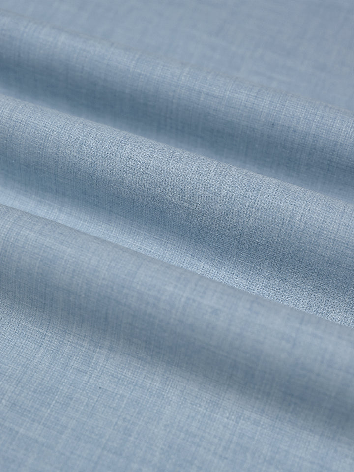 Mens Plain Cotton Blend Blue Color Shirting Feel Touch