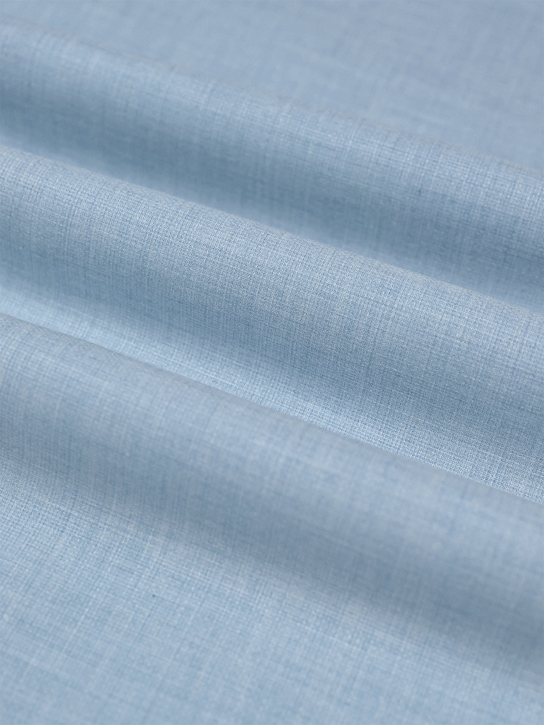 Mens Plain Cotton Linen Sky Blue Color Shirting Linen Leaf
