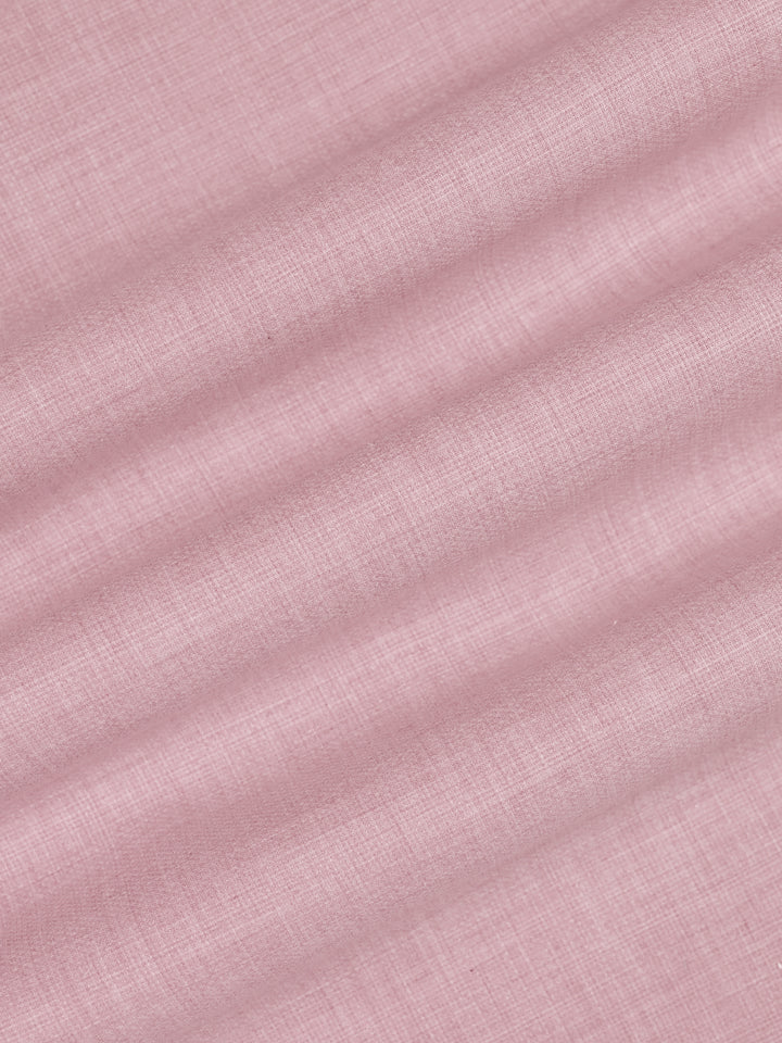 Mens Plain Cotton Blend Pink Color Shirting Feel Touch