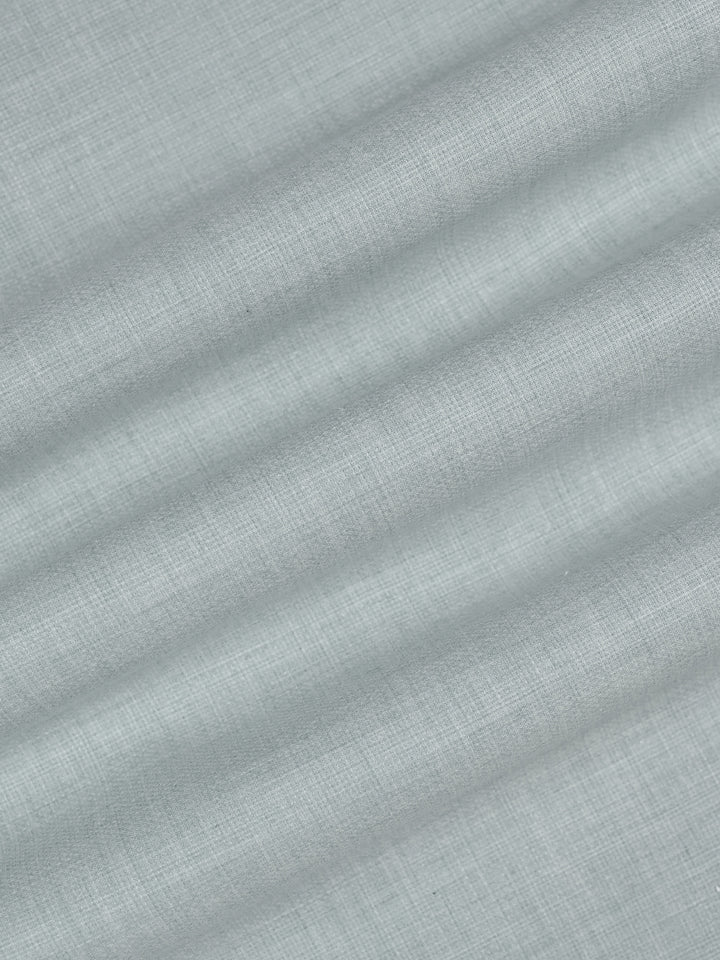 Mens Plain Cotton Blend Ash Grey Color Shirting Feel Touch