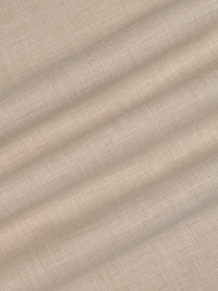 Mens Plain Cotton Linen Beige Color Shirting Linen Leaf