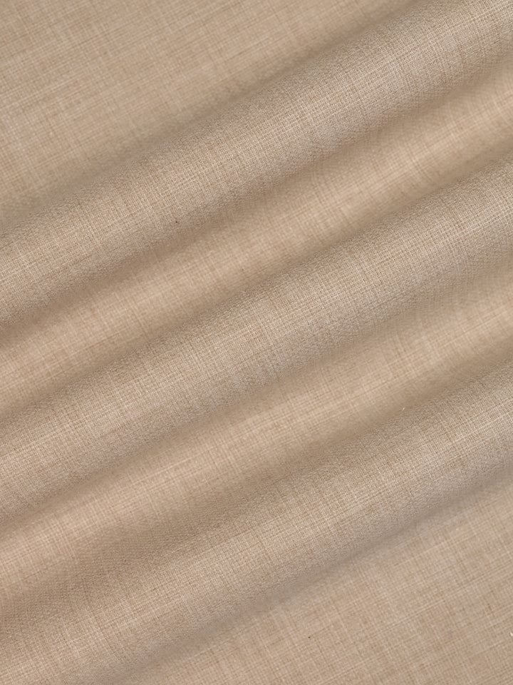Mens Plain Cotton Linen Cream Color Shirting Linen Leaf