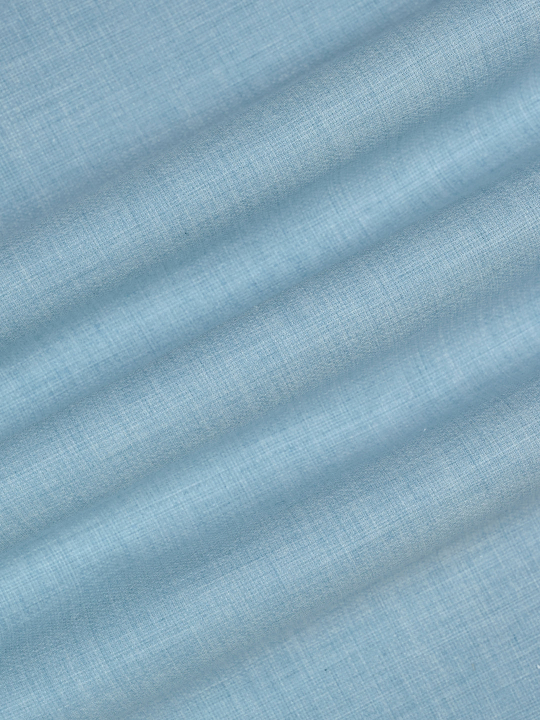 Mens Plain Cotton Blend Blue Color Shirting Feel Touch