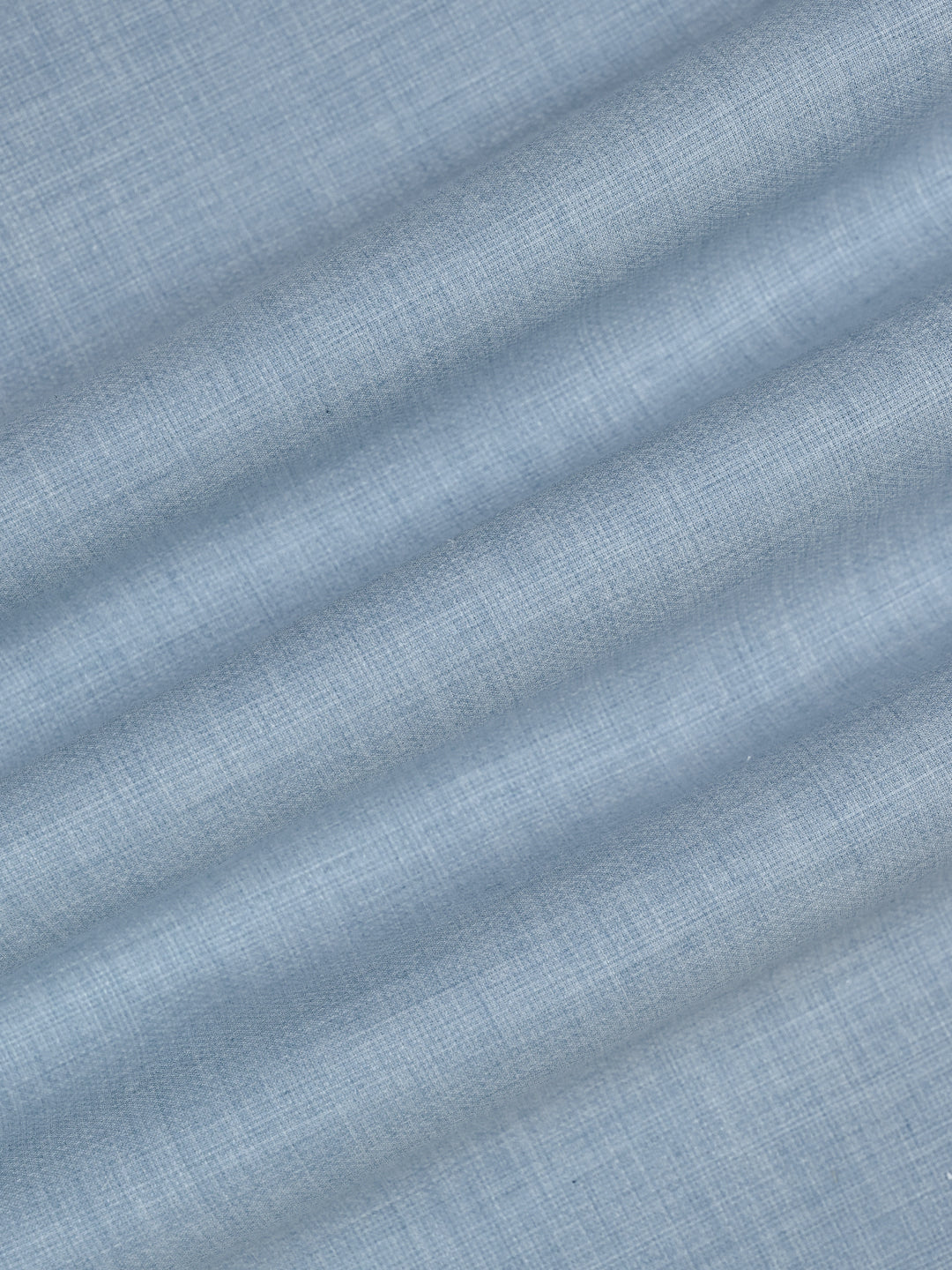 Mens Plain Cotton Blend Blue Color Shirting Feel Touch