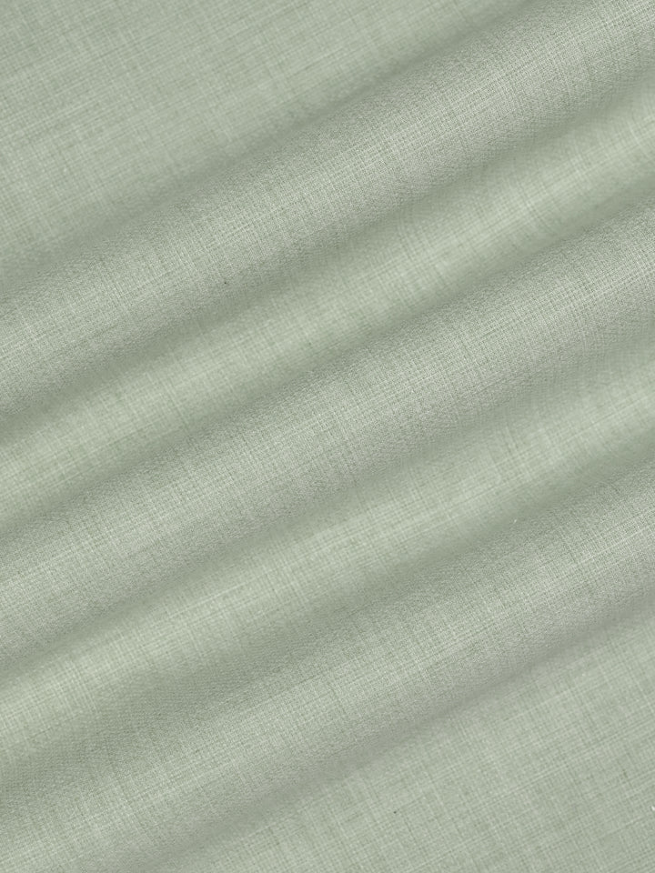 Mens Plain Cotton Linen Light Green Color Shirting Linen Leaf