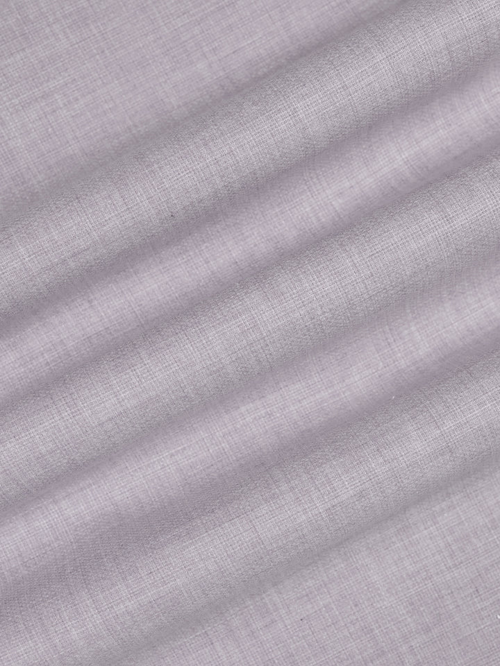 Mens Plain Cotton Blend Light Lavender Color Shirting Feel Touch
