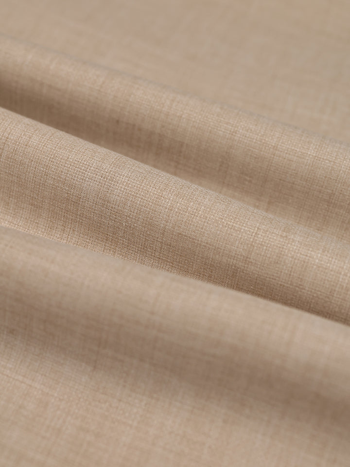 Mens Plain Cotton Linen Cream Color Shirting Linen Leaf