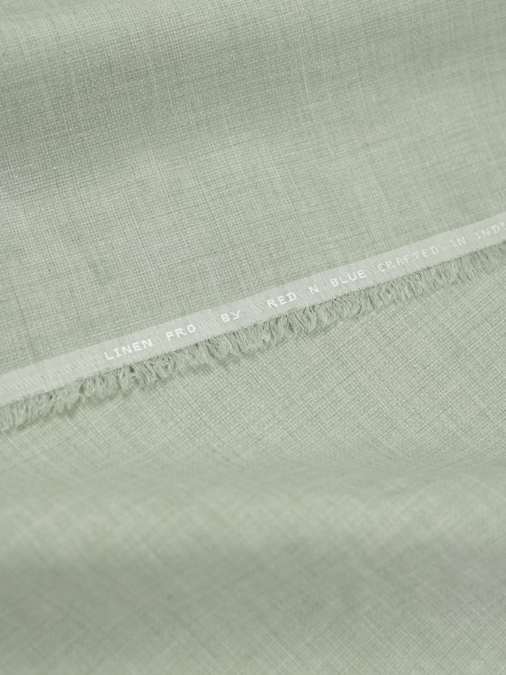 Mens Plain Cotton Linen Light Green Color Shirting Linen Leaf
