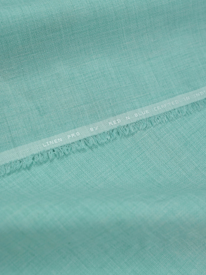 Mens Plain Cotton Linen Aqua Blue Color Shirting Linen Leaf