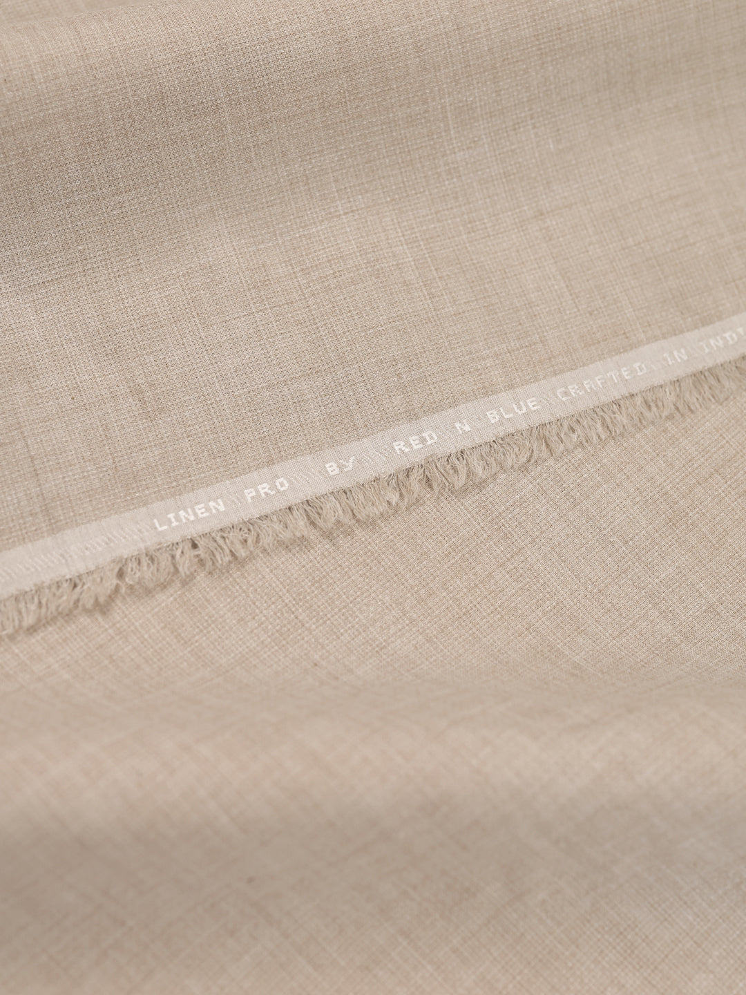 Mens Plain Cotton Linen Beige Color Shirting Linen Leaf