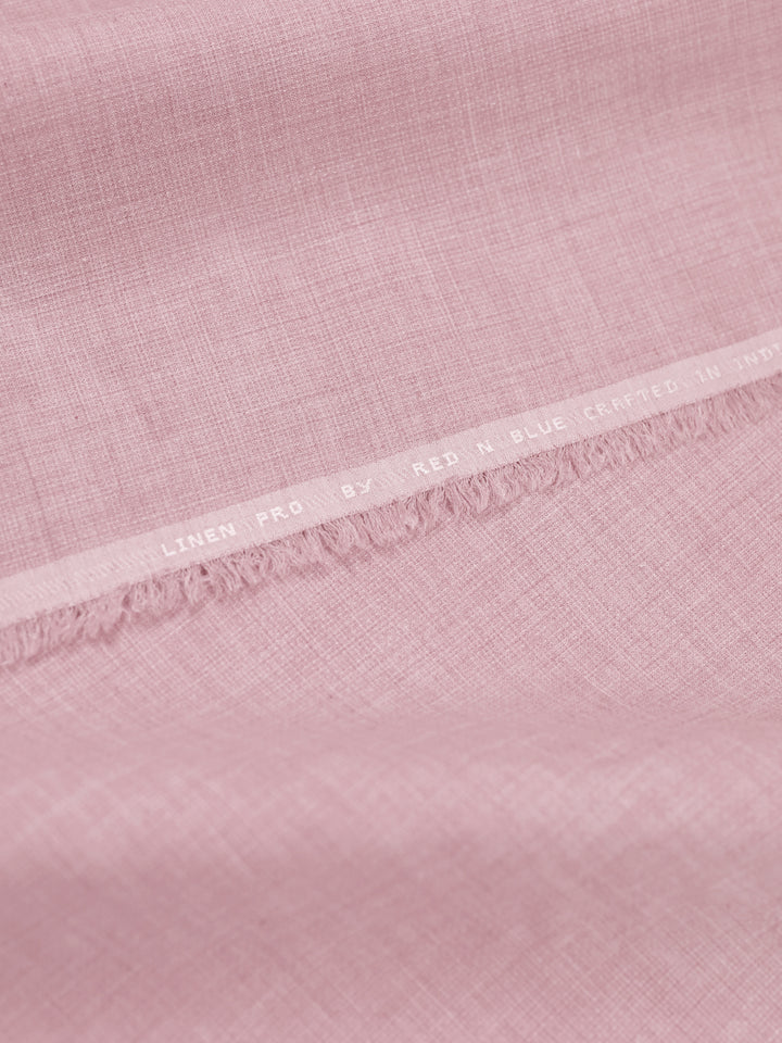 Mens Plain Cotton Blend Pink Color Shirting Feel Touch