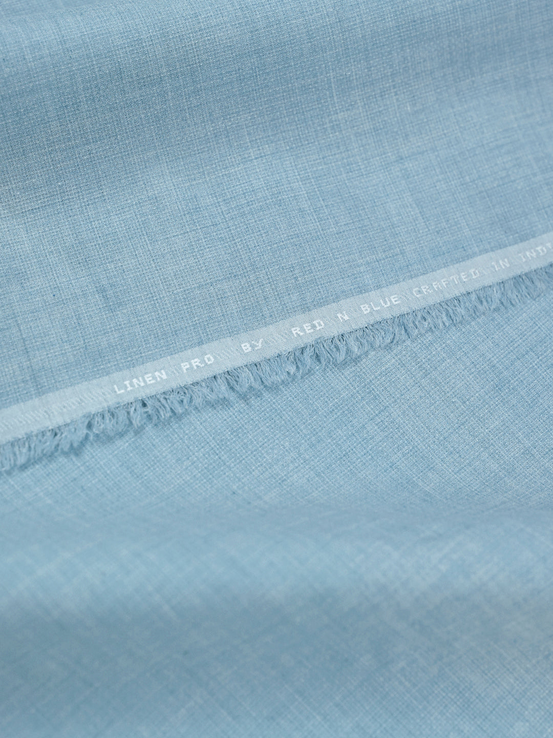 Mens Plain Cotton Blend Blue Color Shirting Feel Touch