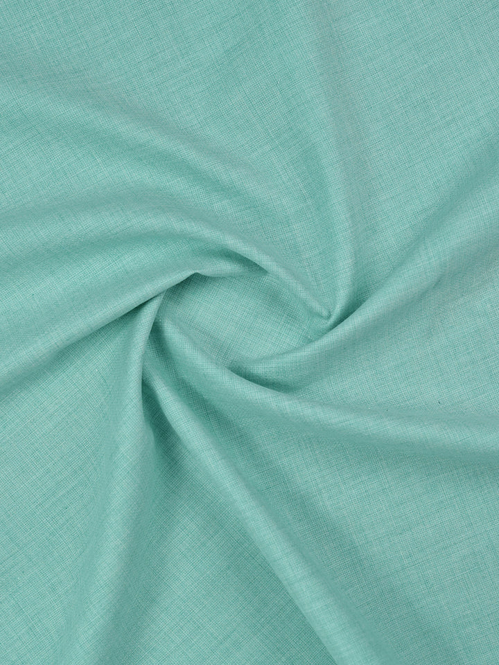 Mens Plain Cotton Linen Aqua Blue Color Shirting Linen Leaf