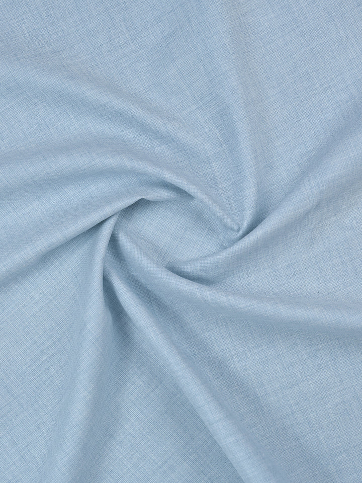 Mens Plain Cotton Linen Sky Blue Color Shirting Linen Leaf