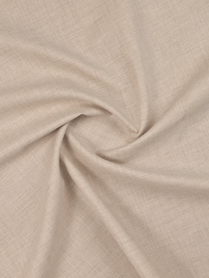 Mens Plain Cotton Linen Beige Color Shirting Linen Leaf