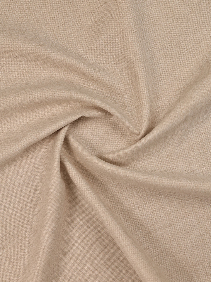 Mens Plain Cotton Linen Cream Color Shirting Linen Leaf