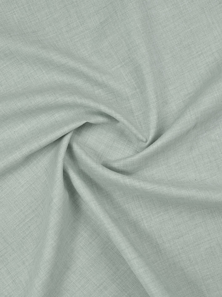 Mens Plain Cotton Blend Pista Green Color Shirting Feel Touch