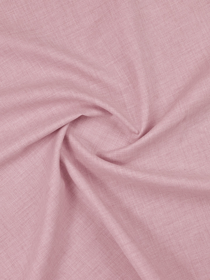 Mens Plain Cotton Blend Pink Color Shirting Feel Touch