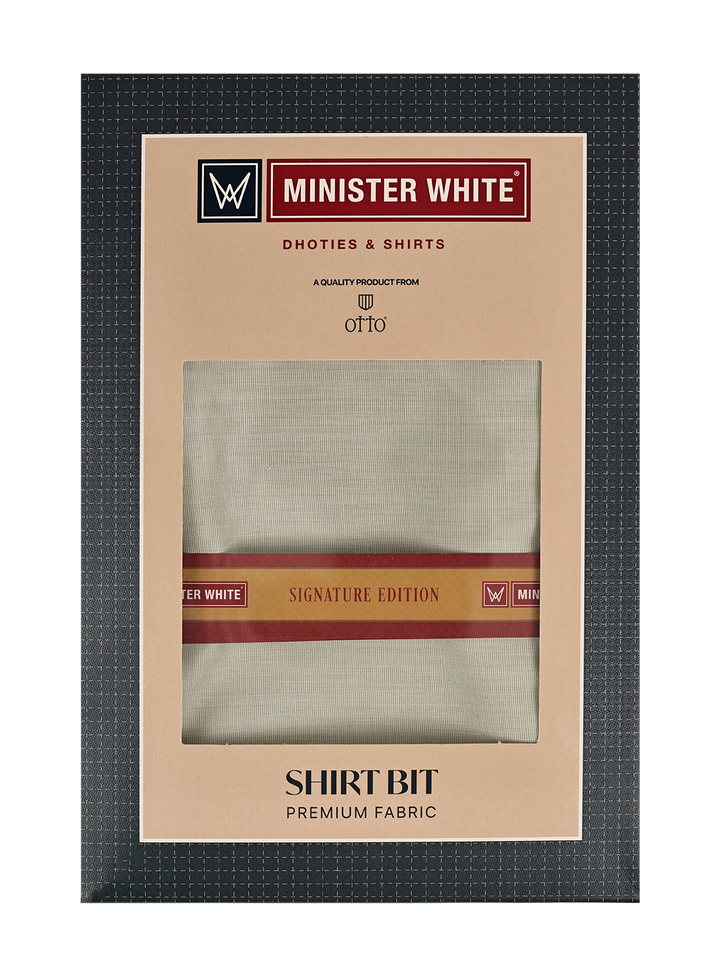 Mens Plain Cotton Linen Beige Color Shirting Linen Leaf
