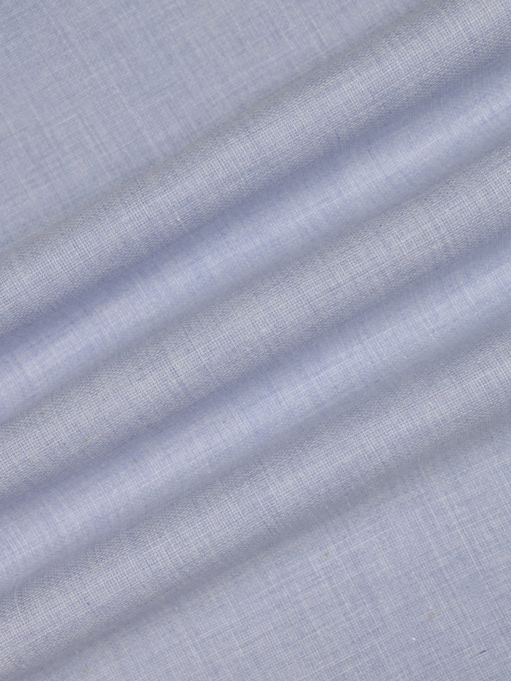 Mens Plain Cotton Linen Blue Color Shirting Linen Leaf