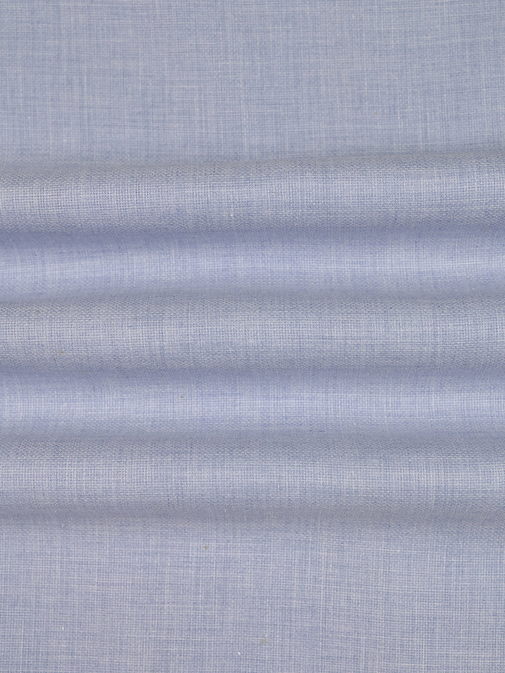 Mens Plain Cotton Linen Blue Color Shirting Linen Leaf